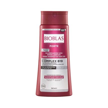 Bioblas Forte Anti-Hair Loss Shampoo 360ml bottle front view for weak and thinning hair