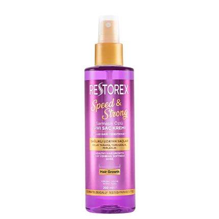 Restorex Speed & Strong Liquid Hair Conditioner 200ml bottle for smooth and strong hair